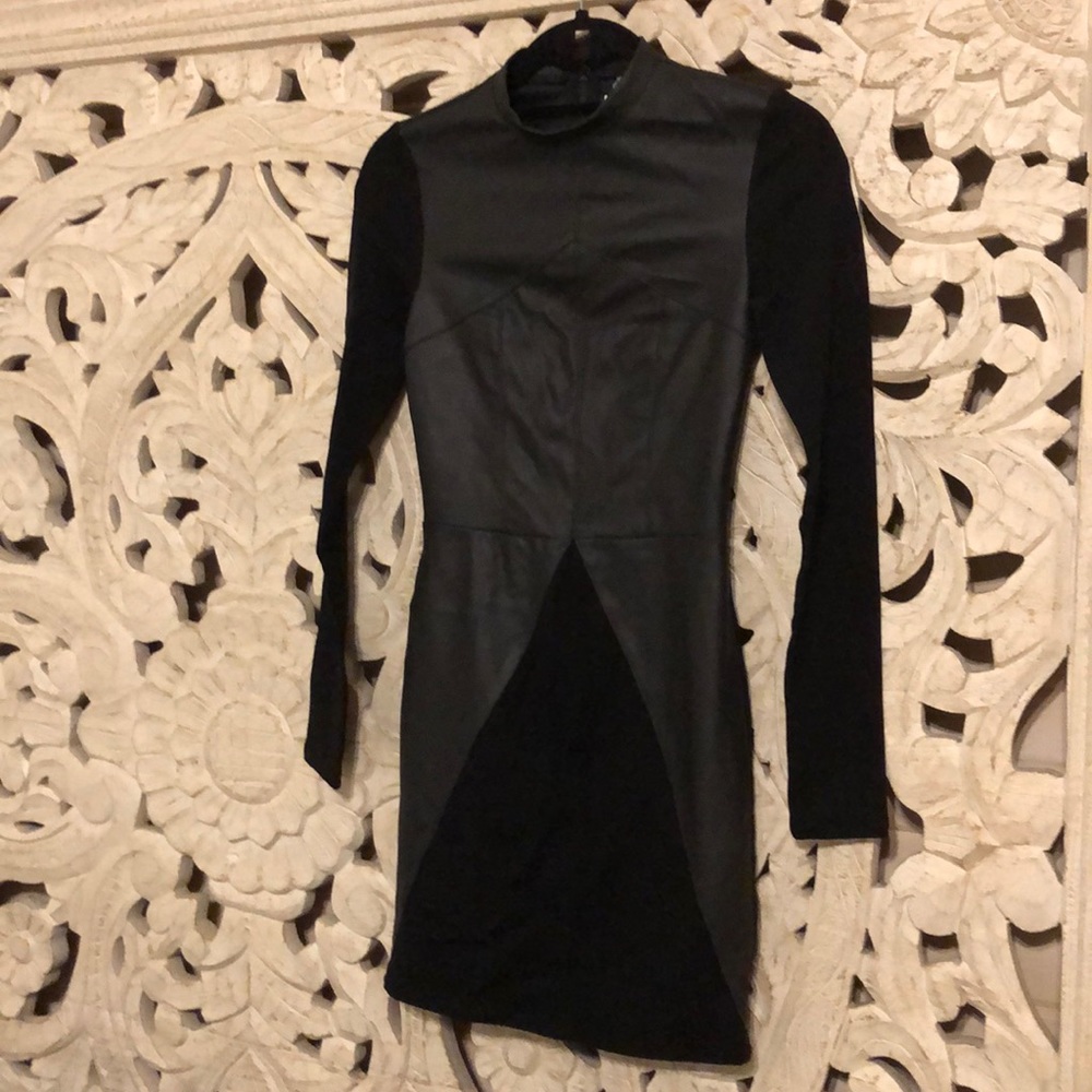 Black pleather dress